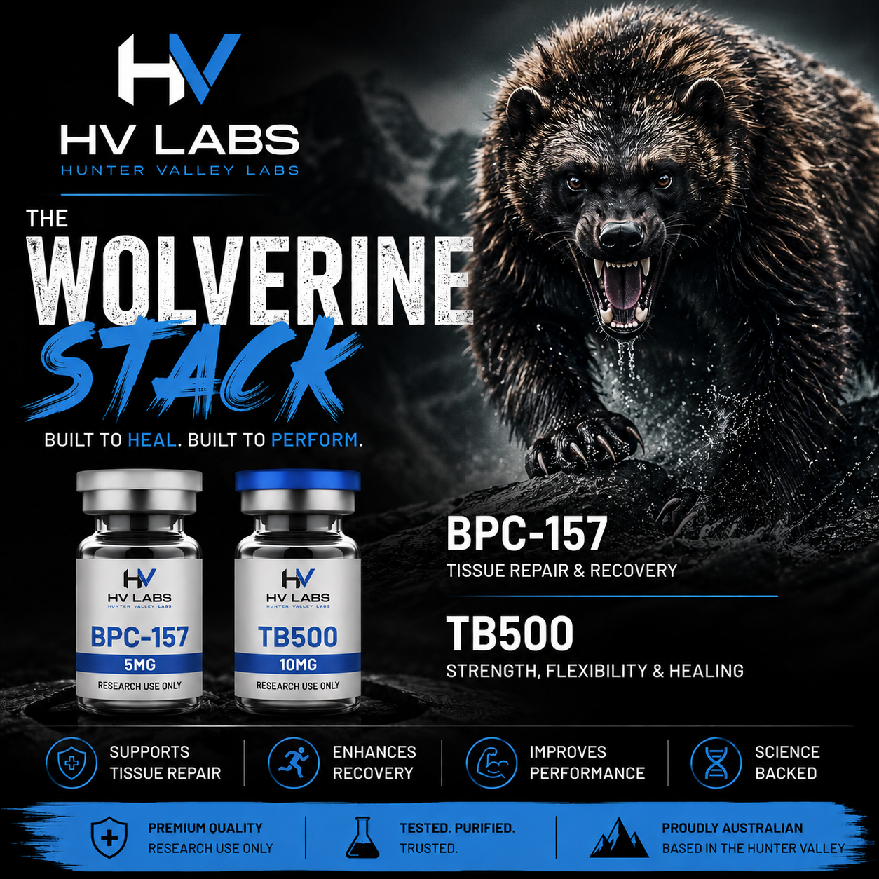 HV Labs Wolverine Stack - BPC-157 and TB500